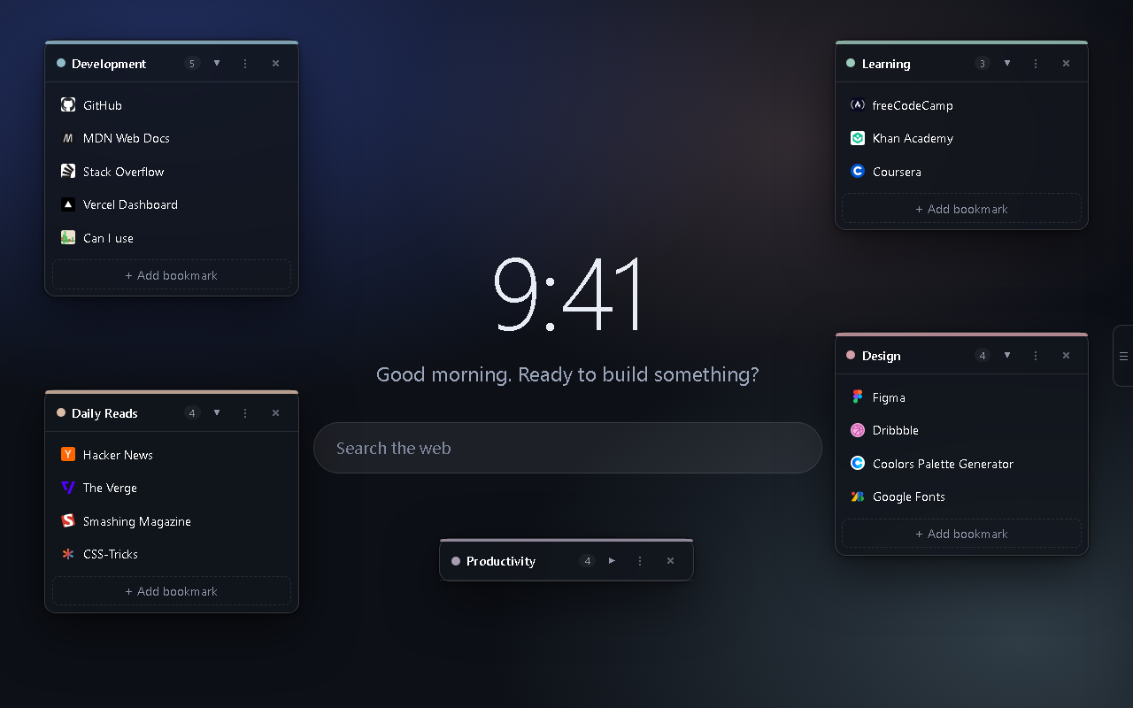 Floating panels